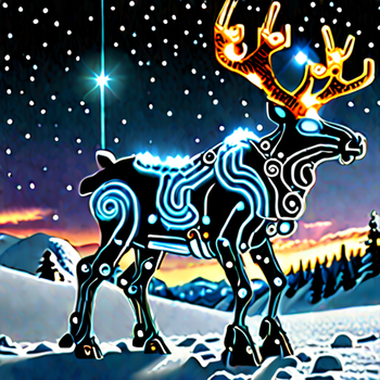 Deer ,Reindeer ,Antler ,Night ,Constellation.